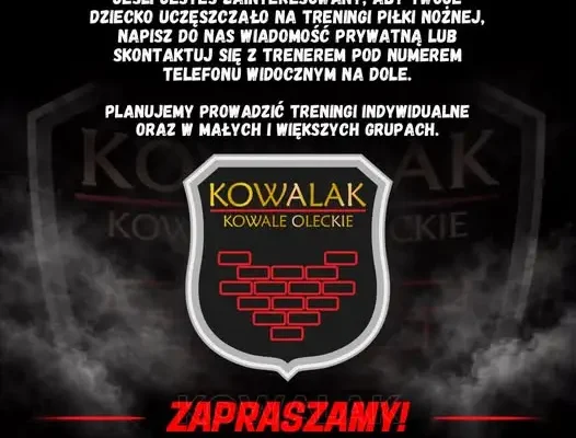 Kowale Oleckie: rusza nabór na treningi piłki nożnej dla dzieci i młodzieży