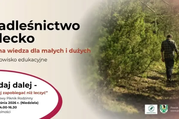 Powiatowy Piknik Rodzinny w Olecku: leśne stanowisko Nadleśnictwa Olecko