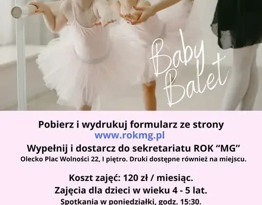 Baby Balet w ROK MG – zapisy do grupy „Motylki” dla dzieci 4-5 lat