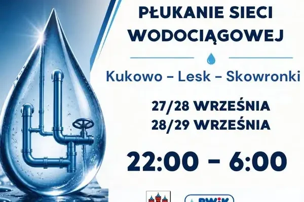 Płukanie sieci wodociągowej w gminie Olecko – możliwe zakłócenia w dostawie wody