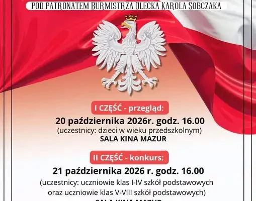 21. Gminny Konkurs Pieśni Patriotycznej w Olecku – eliminacje już 20 i 21 października
