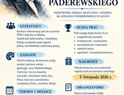 Konkurs plastyczny w oleckiej szkole muzycznej – termin przedłużony do końca października