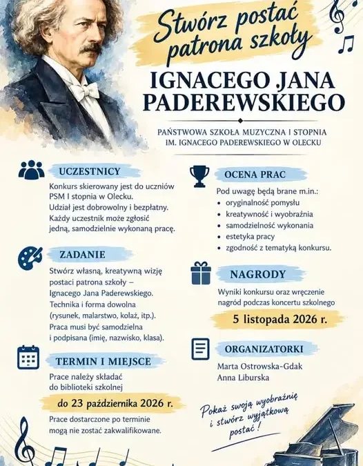 Konkurs plastyczny w oleckiej szkole muzycznej – termin przedłużony do końca października
