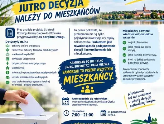 Olecko: referendum w sprawie odwołania burmistrza już jutro