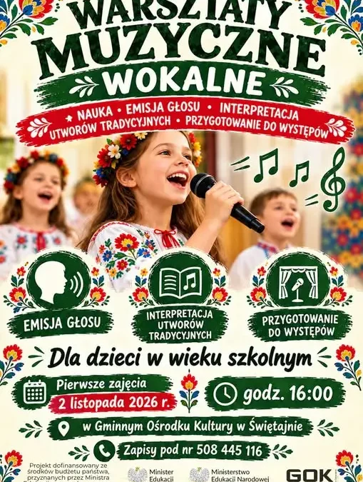 Warsztaty wokalne w Świętajnie – zapisy trwają